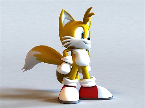 Tails Cartoon Fox 3d model 3ds Max,Autodesk FBX,Object files free download - modeling 36912 on ...