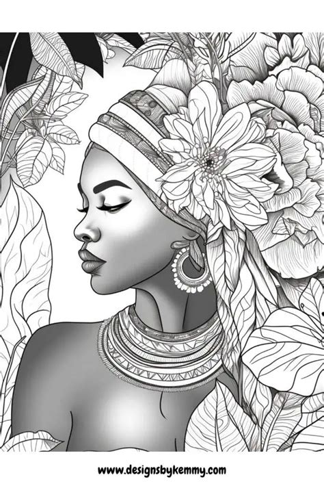 African Women Coloring Pages - ColorfulFam: Free & Premium Coloring ...