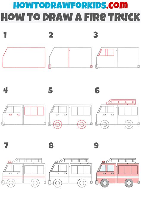 Discover more than 75 fire truck sketch easy super hot - seven.edu.vn