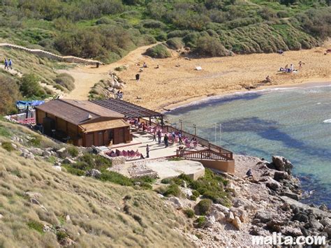 Ghajn Tuffieha Bay - Sandy Beach next to to Golden Bay, West Malta