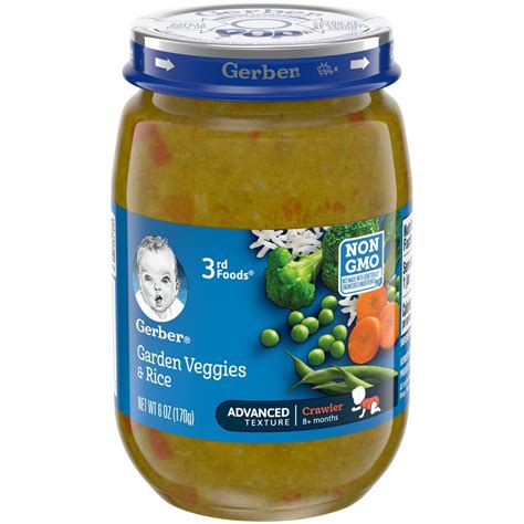 Gerber Stage 3, Garden Vegetable & Rice Baby Food, 1 Jar - Walmart.com - Walmart.com