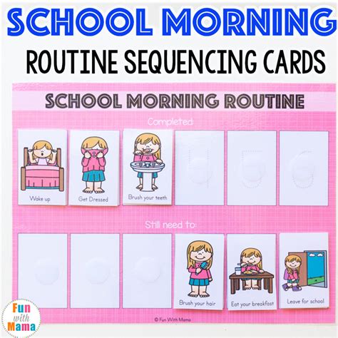 Kids Schedule Morning Routine For School - Fun with Mama