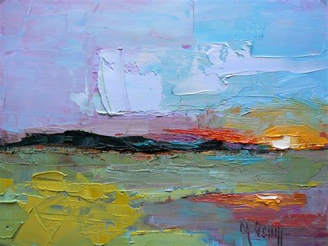 Landscape Artists International: Small Oil Painting, Abstract Painting,by Carol Schiff, 6x8 ...