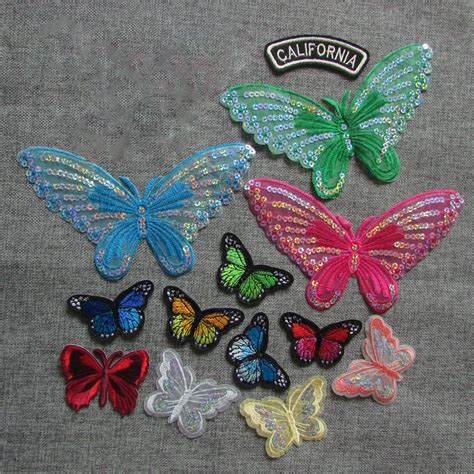 new arrive butterfly patches Iron On Patch Embroidered Applique Patch ...