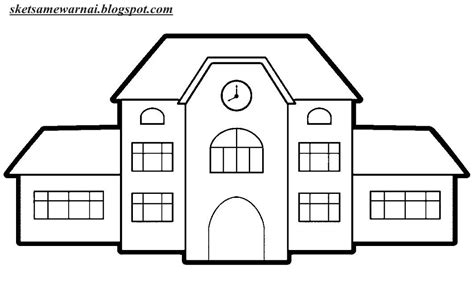 Sketsa Gambar Sekolah Simple Nursing - IMAGESEE