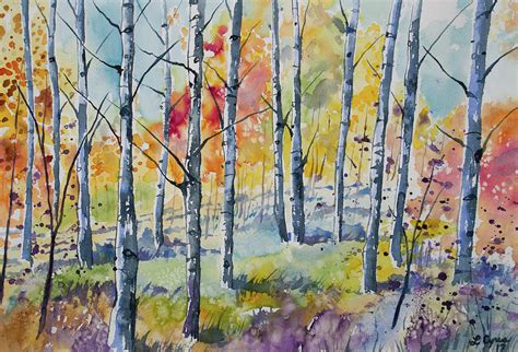 Watercolor - Autumn Forest #2 Painting by Cascade Colors - Fine Art America