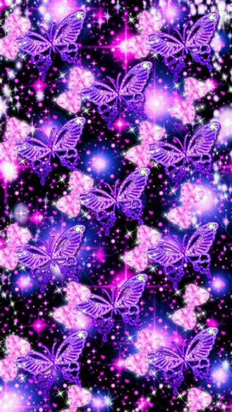 Purple Glitter Butterfly Wallpapers - Top Free Purple Glitter Butterfly Backgrounds ...