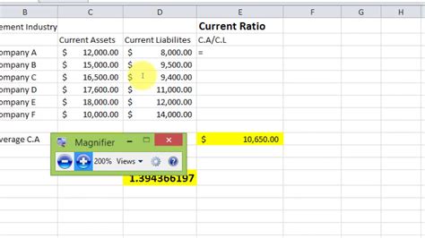 Liquidity Ratios Part II (Firm & Industry Average Calculation in Excel sheet) - YouTube