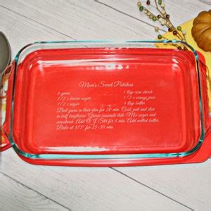 Personalized Casserole Dish, Engraved Recipe Pan, Custom Engraved ...