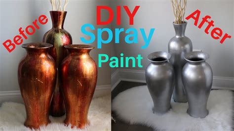 How to Spray Paint Ceramic Vases - YouTube