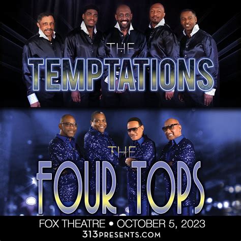 The Temptations And The Four Tops To Perform At The Fox Theatre October ...