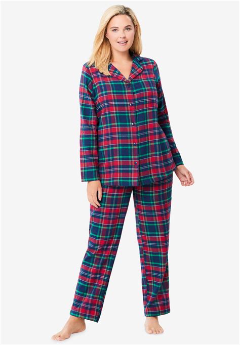 Classic Flannel Pajama Set | Woman Within