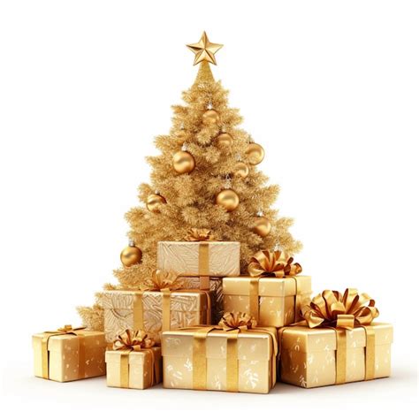 Premium AI Image | golden christmas tree