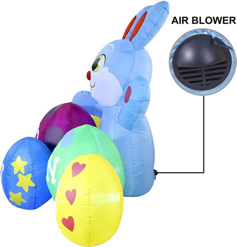 Jumbo Easter Bunny with Build-in LEDs Inflatable Outdoor Decoration (8ft) in 2021 | Easter bunny ...