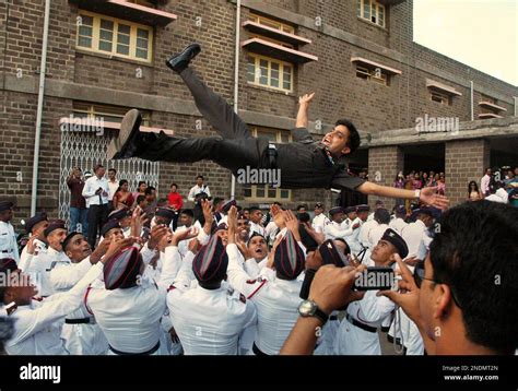 Indian National Defense Academy (NDA) cadets celebrate at the passing ...