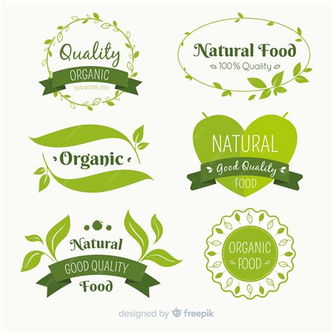 Free Vector | Organic food label collection