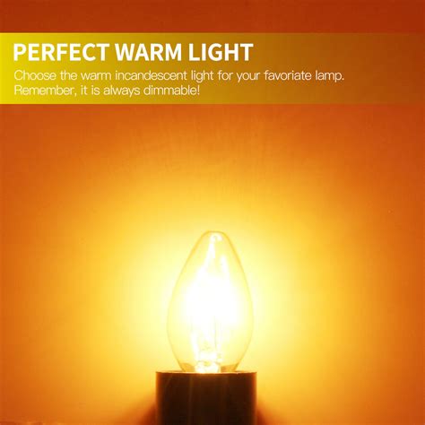 Betus Long Lasting 15 Watt Dimmable Incandescent Candelabra Salt Lamp Bulb 6 PC - Light Bulbs