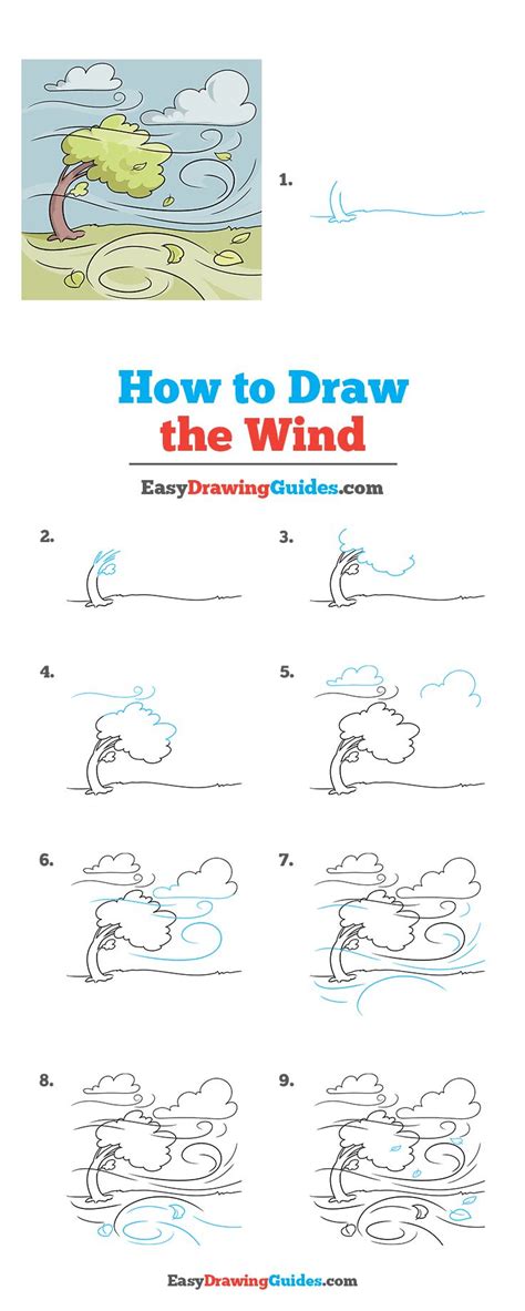 How to Draw the Wind - Really Easy Drawing Tutorial | Zeichenvorlagen ...