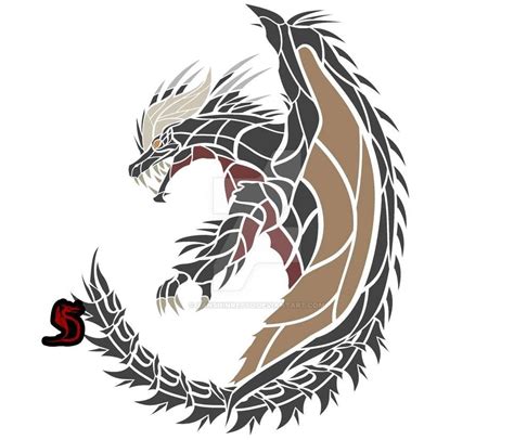 Nergigante Circular Emblem by Zanshinretsu on DeviantArt | Monster ...