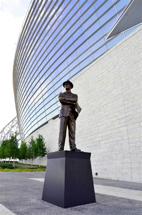 Tom Landry Statue at Cowboys Stadium in Arlington, TX.... Our brick is in this very area ...