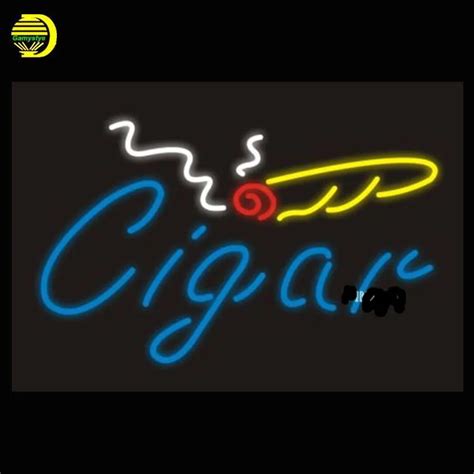 Neon Sign CIGARS Glass Tubes Neon Bulb Signboard lighted signs custom made neon electronic sign ...