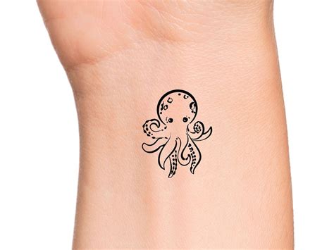 Cute Octopus Temporary Tattoo - Etsy