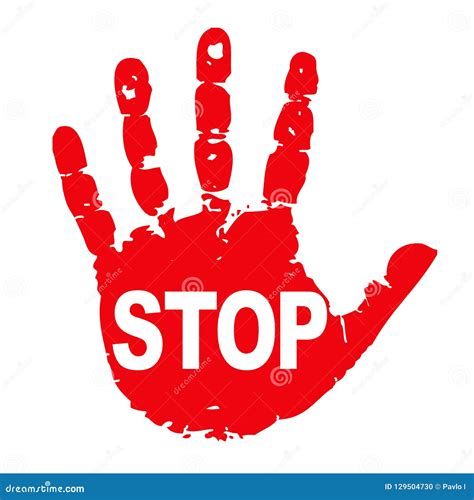 Stop Sign Hand Symbol