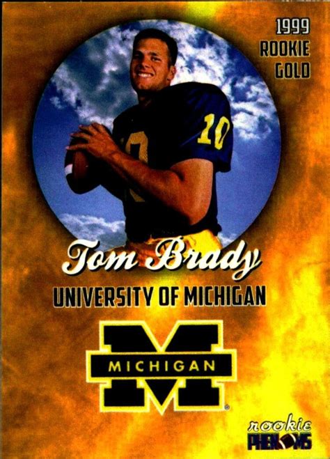 Tom Brady 1999 Rookie Phenoms College Rookie Card University | Etsy