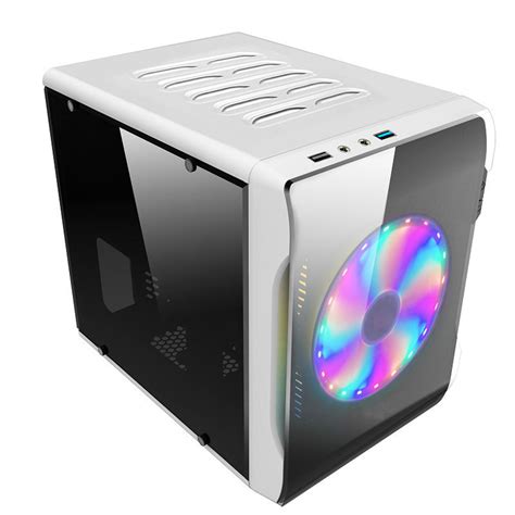 New Coolmoon 285*285*225mm Transparent Side Panel Micro-ATX Mini-ITX PC Computer Case with 14mm ...