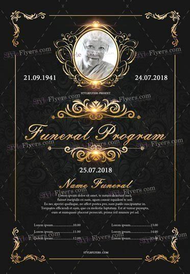 5+ Funeral Flyer Templates and Memorial Service Flyer Template Free Download #23453 - Styleflyers