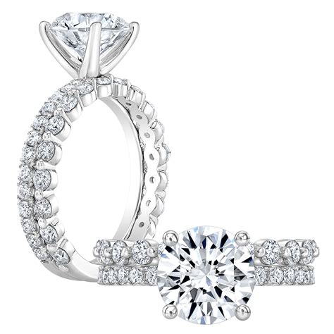 2.66ct. Round cut Natural Diamond Classic Engagement Ring + Unique ...