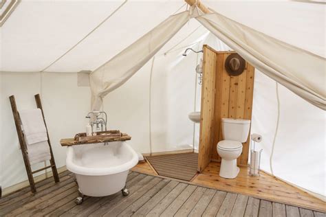 Glacier National Park Glamping & Lodging | Under Canvas Glacier | Glamping bathroom, Tents ...