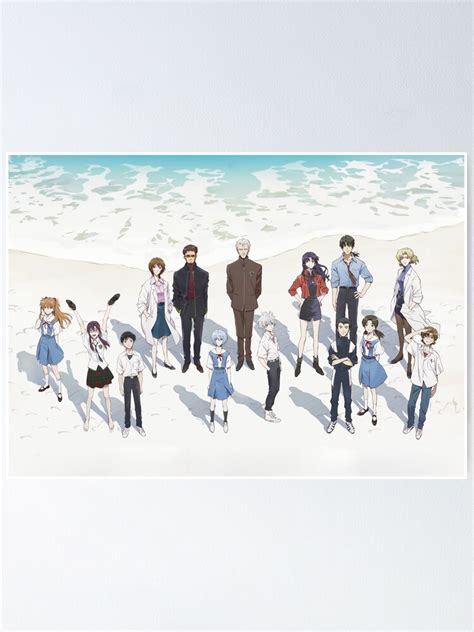 "Rebuild Of Evangelion All Characters at Beach " Poster for Sale by ...