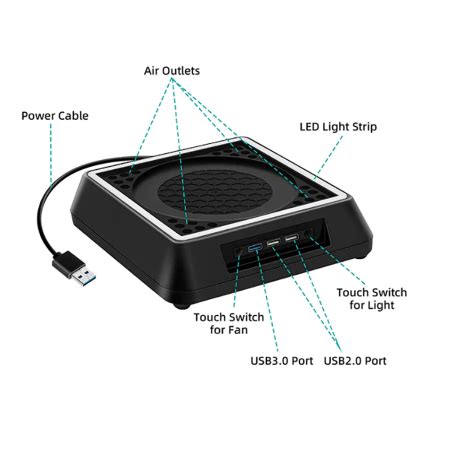 Xbox Series X Cooling Stand With Led Lighting System