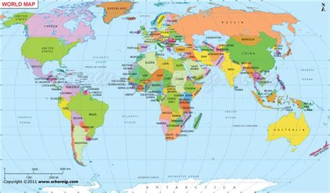 World Map | World Map with Countries | World map continents, World map picture, World map ...