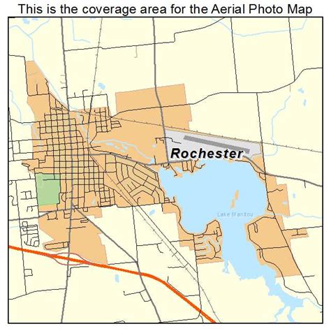 Aerial Photography Map of Rochester, IN Indiana