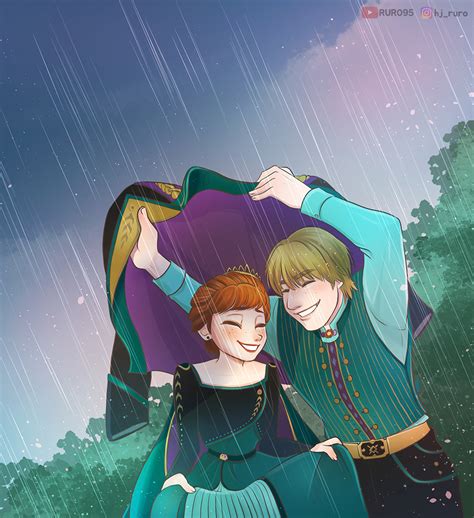 Anna and Kristoff, in the rain, Frozen fanart by RURO95 on DeviantArt | Disney princess art ...