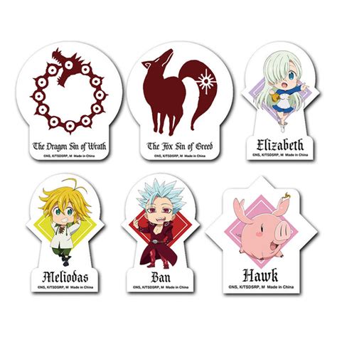 The Seven Deadly Sins Characters Sticker Set – Shadow Anime