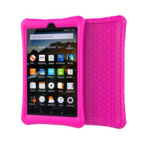 Amazon IPad Case Fire HD 8 Pink Protective Silicone Tablet Cover - Tanga