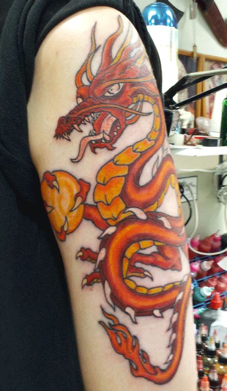 Jersey Tattoo: Fire Dragon Tattoo