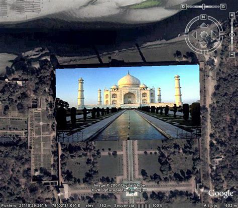 Taj_Mahal, Agra - India - Google Maps - Google-Earth.es