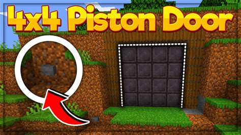 Flying Machines and Easy 4x4 Piston Doors Redstone Tutorial - YouTube