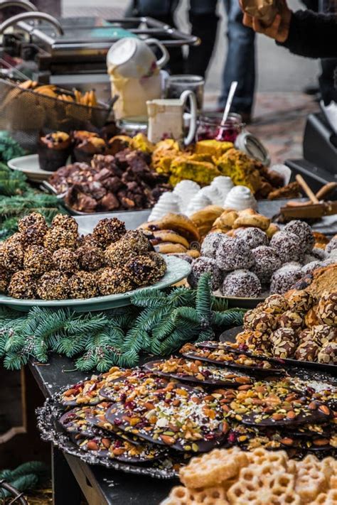 Cookies, Pastries, Cakes, Biscuits at Swedish Street Food Market Stock ...