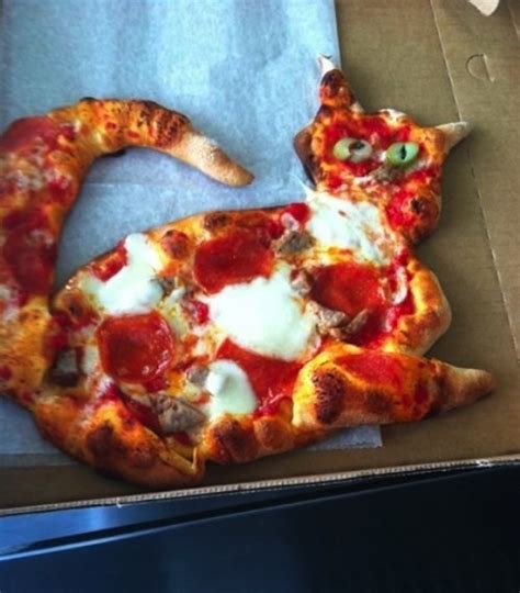 Pizza, Shaped To Resemble A Cat - Hop to Pop