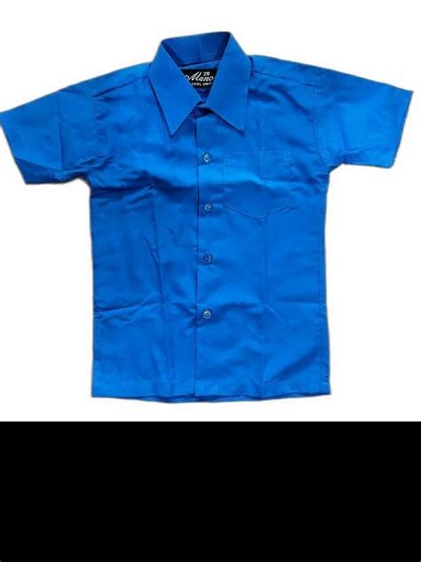 Manora Wear Summer HALF SLEEVES Blue School Uniform Shirts, Size: 20 at ...