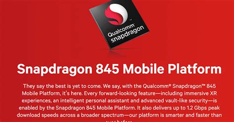 Snapdragon 845 full specs and features revealed!