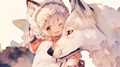 Wolf Girl and her Friend by MizukiAoki on DeviantArt