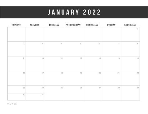 Free Printable 2022 Calendar Template - World of Printables