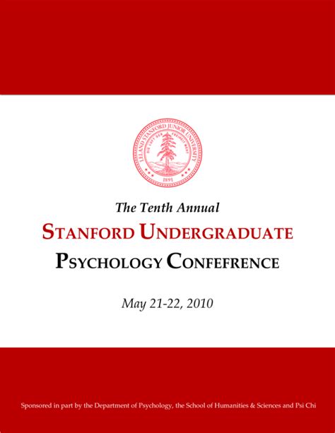 Program - Stanford Undergraduate Psychology Conference