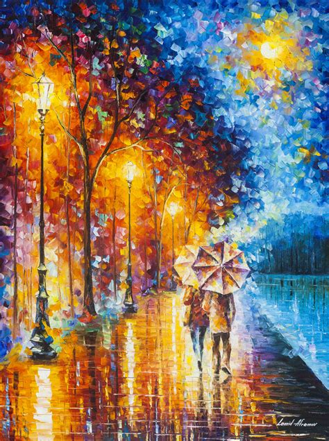 LOVE BY THE LAKE 2 - Original Oil Painting On Canvas By Leonid Afremov ...